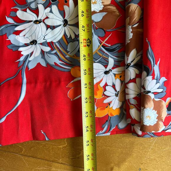 Vintage Nani Of Hawaii Maxi Hawaiian Dress 1970s Size 12 (small) Floral Red - Picture 10 of 11